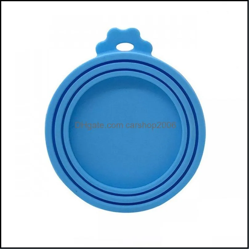 6 Colors Silicone Pet Food Sealed Cans Lids Universal Size Fit 3 Standard Size Food Can Lid GWB11998
