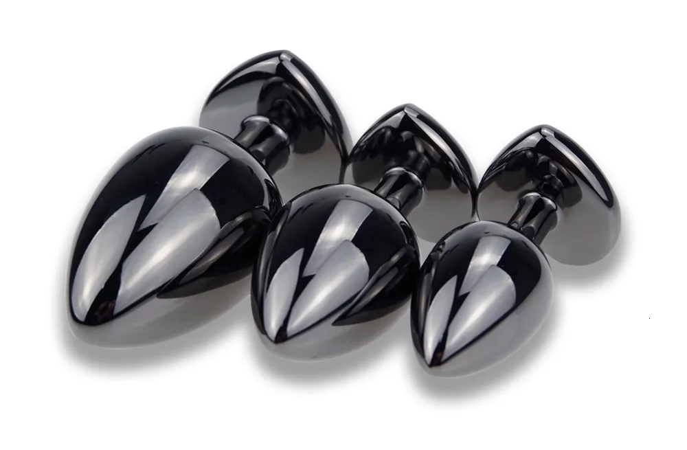 Black Metal Anal Plug Stainless Steel Smooth Heart Shaped Stone Base Large  Metal Anal Plug from Dhgate Anal Toys - price 8.96