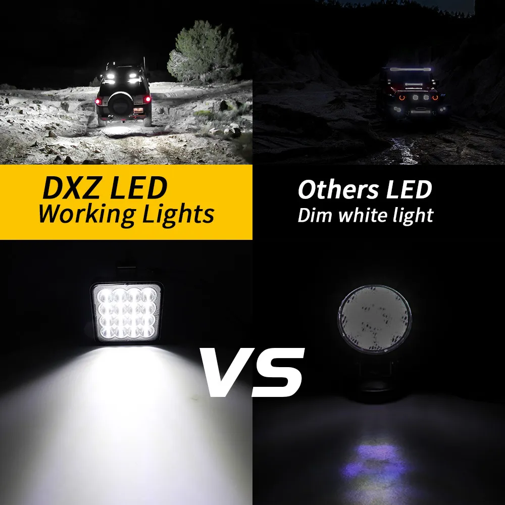 Pack De 20 Lampes LED De Travail 48W - Blanc Froid 6500K - 10000 Lumens - IP67 - Pour Camion, 4x4, Tracteur