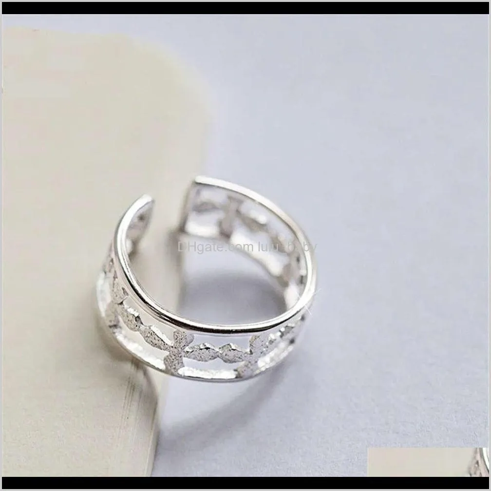 hbp fashion poetry pendant jewelry women`s micro inlaid diamond hollow work wide ring opening adjustment