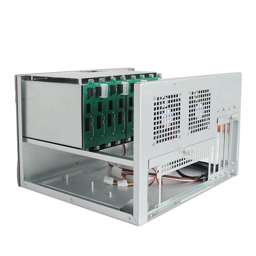 Chasis de servidor de intercambio de caja NAS de 8 bahías con disco duro  2.5 3.5NAS para sistema Micro ATX
