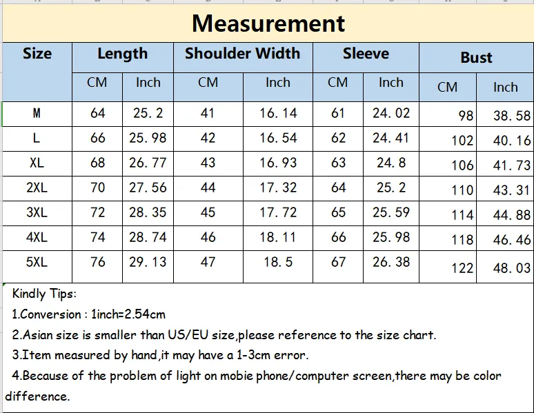 527708 Size Table