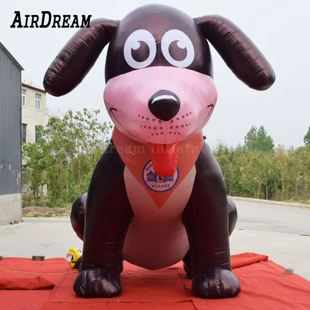 2021 Hot-salling personalizado gigante cão inflável grande cartoon cachorro cães modelo para zoo pet shop animal publicidade hospitalar