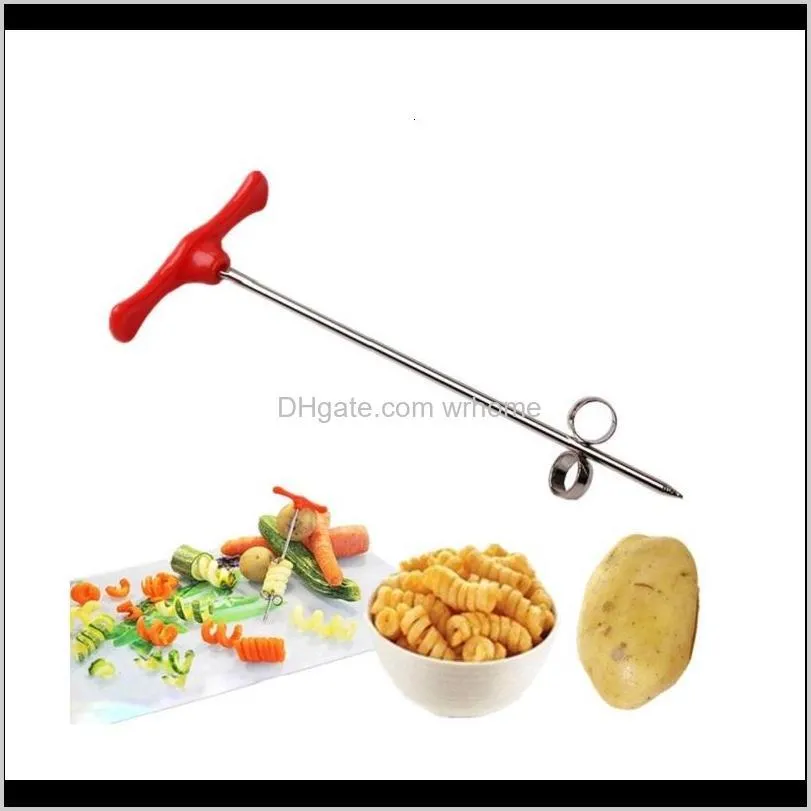 french potato fry spiral manual cutter roller making twist shredder grater kitchen gadget cooking tools vegetable slicer
