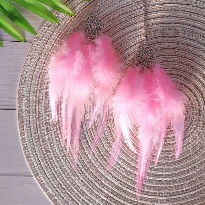 Ciondolo per auto Dream Catcher Piuma Creativo Carino Specchietto retrovisore Appeso per la casa Interni auto Ornamenti decorativi Accessori per auto