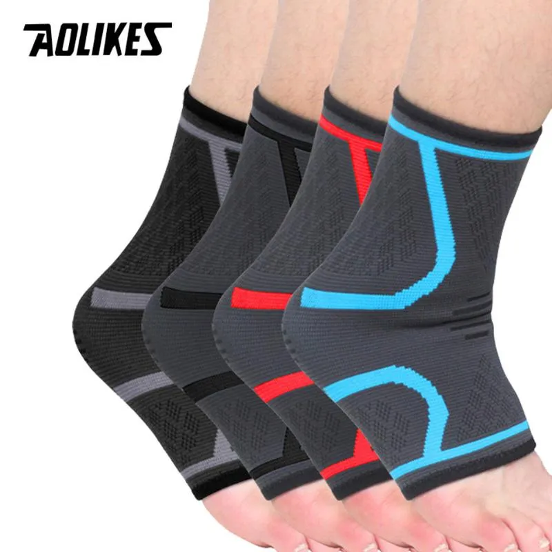 Ankle Support AOLIKES 1PCS Sports Compression Pad Women Gym Fitness Nylon Elastic Foot Straps Protector Football Brace