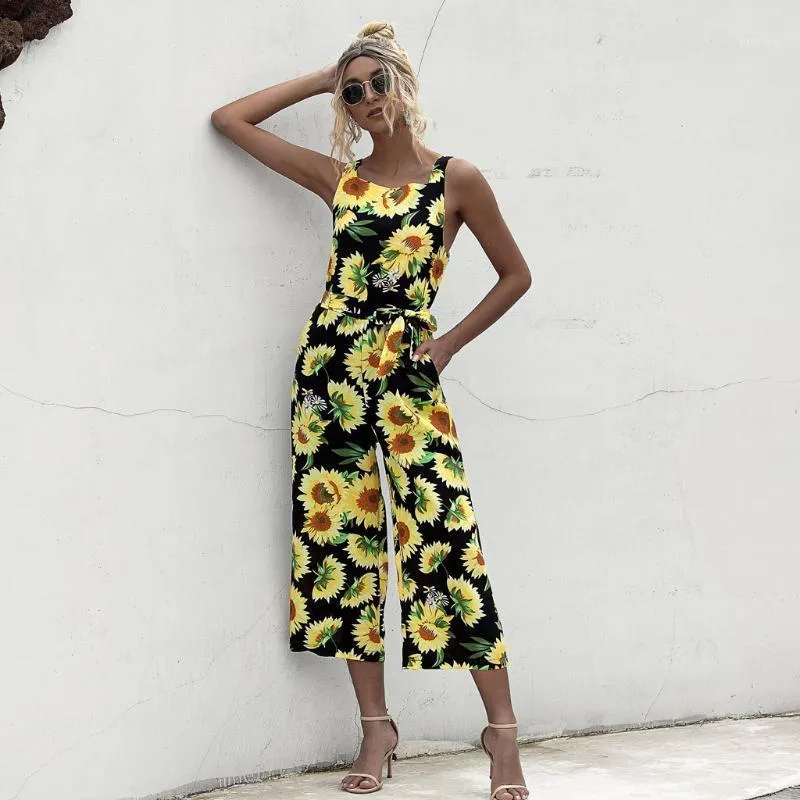 Womens sunflower romper cheap