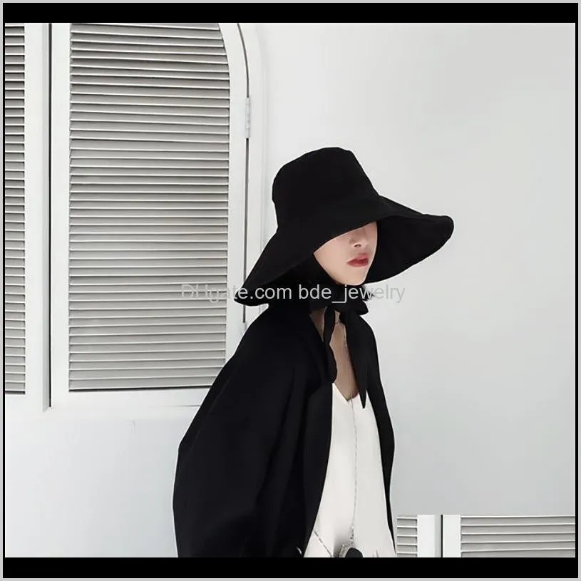 2020 new spring summer round dome bandage bow big foldable temperament fishermen hat women fashion tide all-match