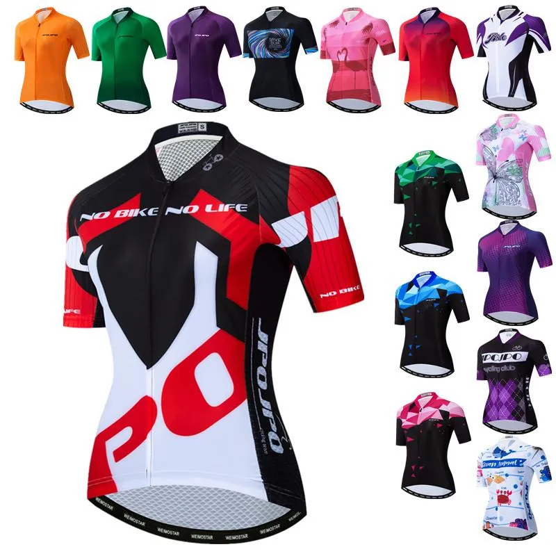 Vestes de course Weimostar Maillot de cyclisme pour femme Pro Team Vêtements de vélo Anti-UV VTT Vélo Respirant Shirt Top