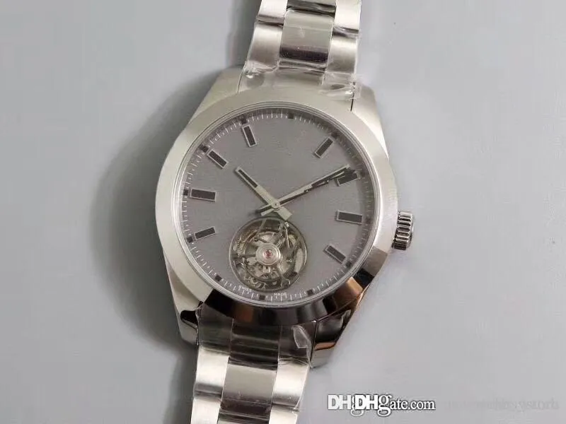 JB 116400 orologio di lusso 3131 true tourbillion movement watches sliver PVD steel watchcase Men's watch 00