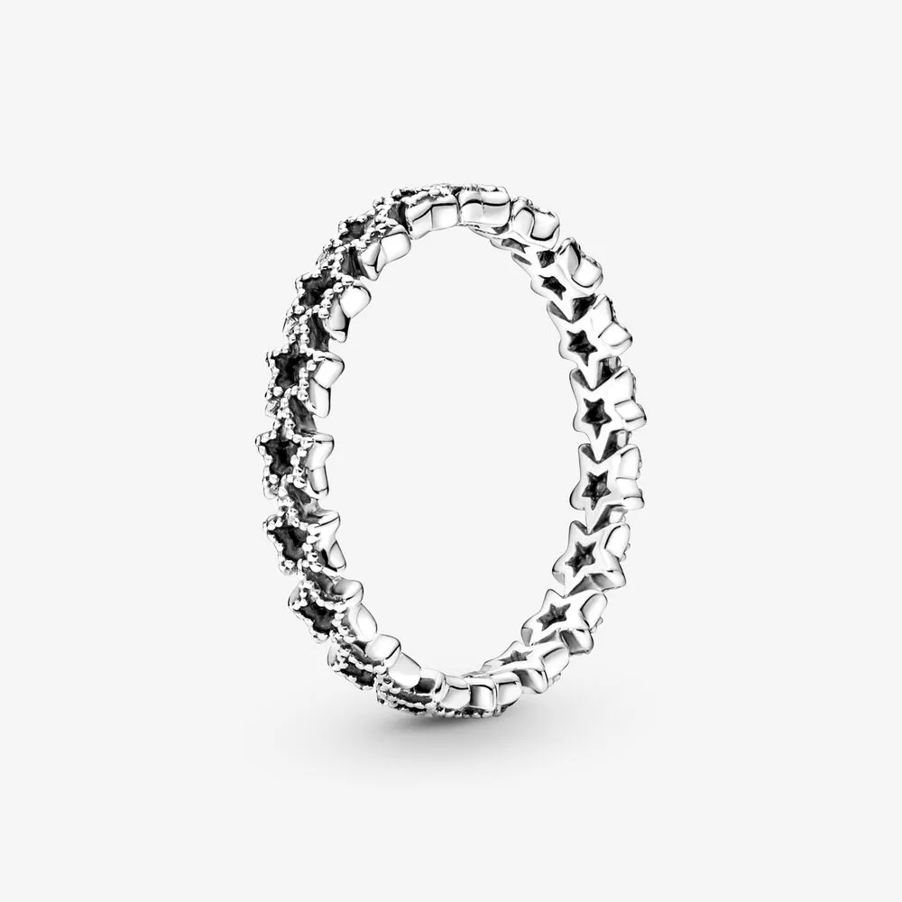 Кольцо из 100% стерлингового серебра 925 пробы с асимметричными звездами для женщин, обручальные кольца, модные обручальные ювелирные аксессуары