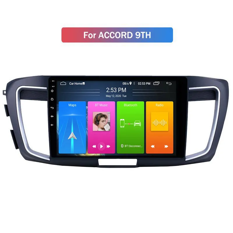 9 Inch Android 10 WIFI MP3 MP5 Touchscreen Auto DVD-speler 1G + 16GB voor HONDA ACCORD 9E