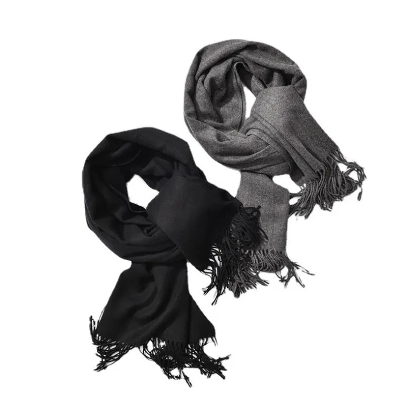 Fashion Solid Color Women Scarf Winter Hijabs Tassel Long Lady Shawls Cashmere Scarves Wraps