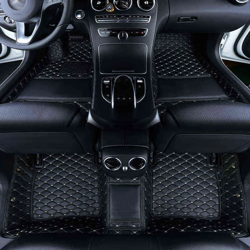 Ustom Car Floor Tapete para Mercedes C Class C180 C200 C230 C240 ​​C250 C280 C300 CL200 CL500 CL550 CLA 40 Tapetes de carpete W220311