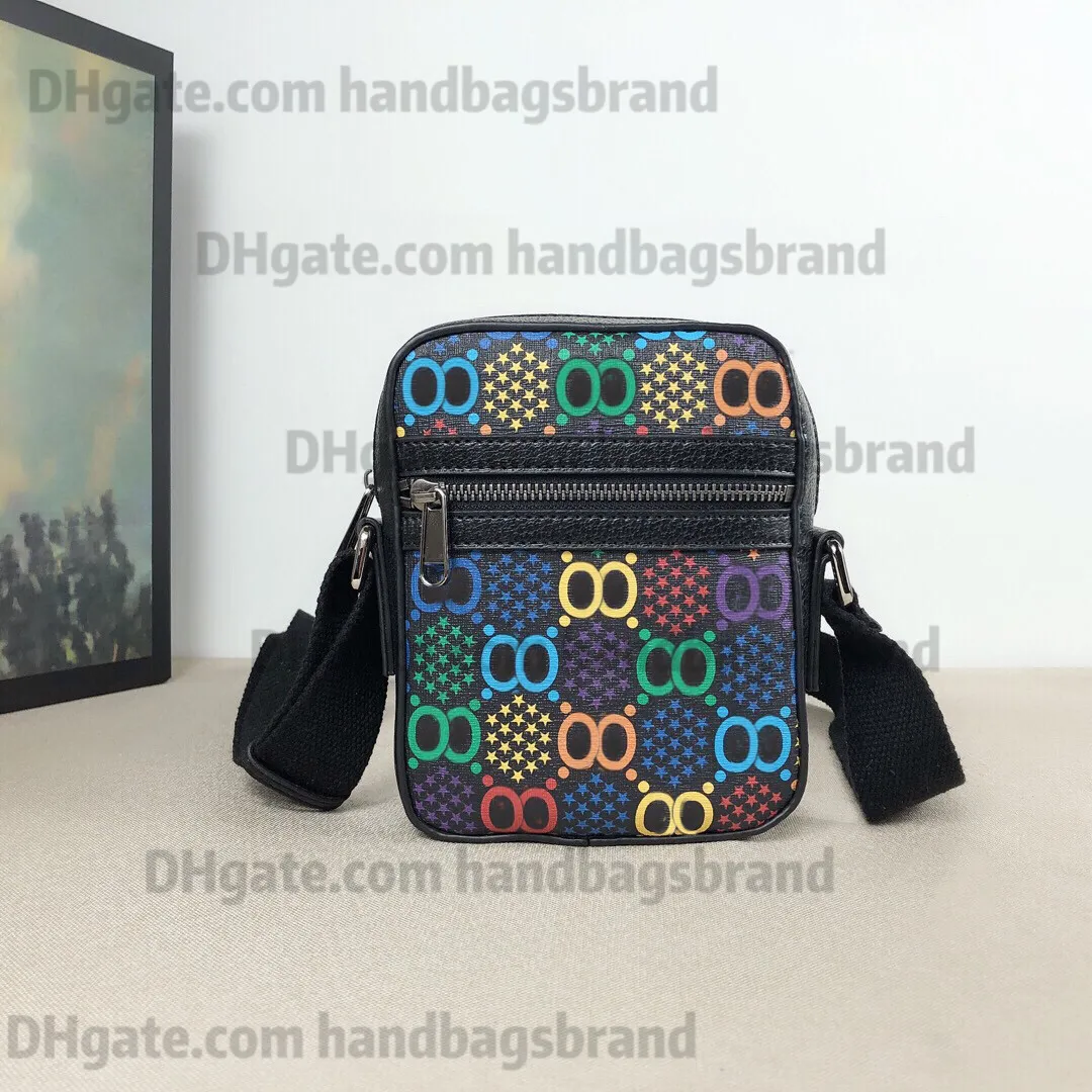 598103 luxury designer Mens Messenger Bags Double G Bag high quality shoulder bag leather canvas crossbody Bags brand pochette Multiple pockets size 14.5*18*6cm