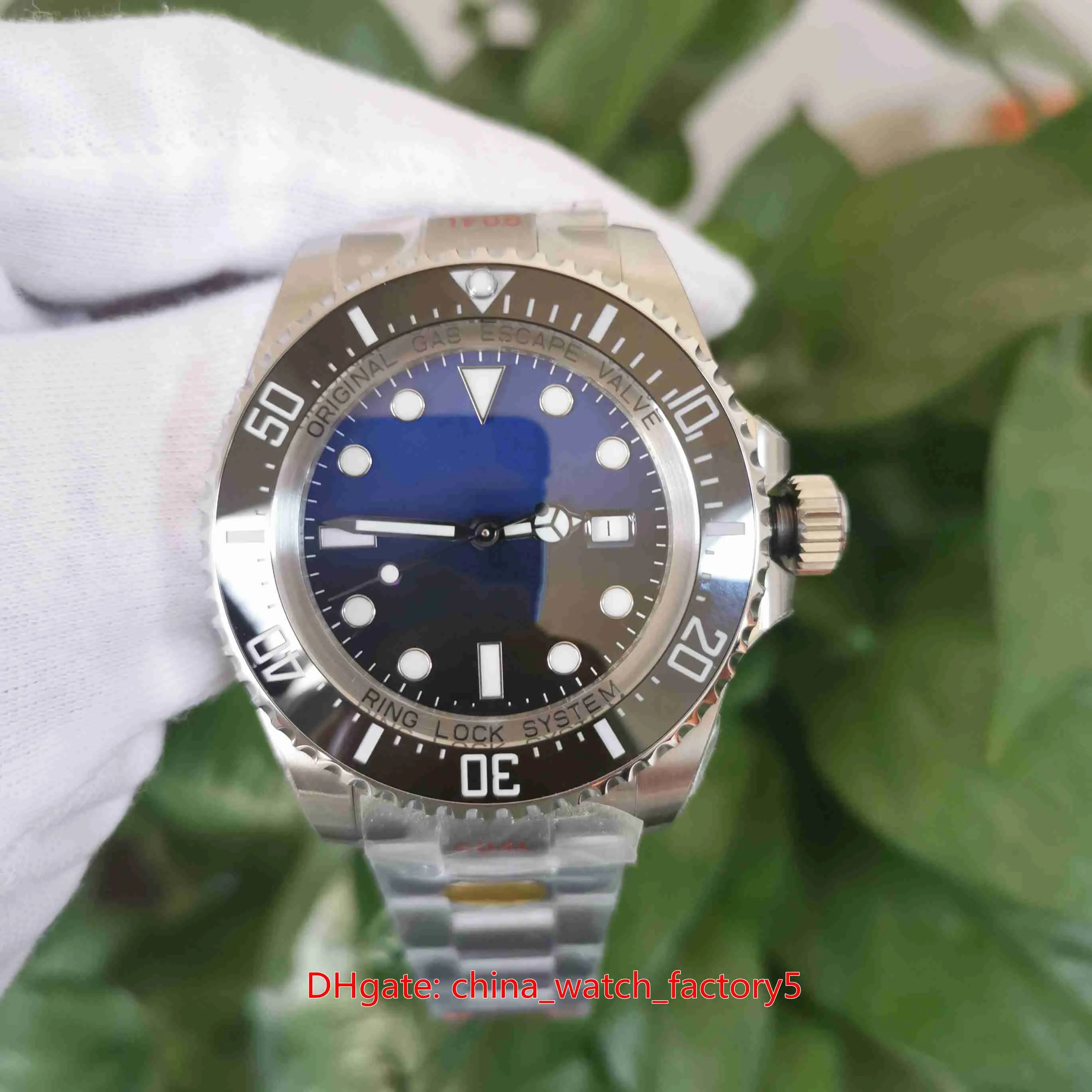 Heiße verkaufende Superversion Uhren 44mm Sea-Dweller 116660 D-Blue 904 Stahl Keramik Tauchen CAL.3135 Uhrwerk Mechanische Automatik Herrenuhr Herrenarmbanduhren