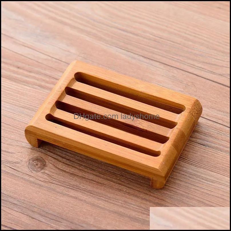 Natural Bamboo Soap Dishes Tray Holder Bathroom Soap Rack Plate Box Container HWB7587