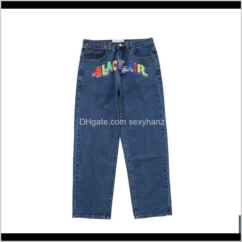 uncledonjm men`s colorful tadpole printed letter casual pants hip hop biker jeans men clothes 2020 denim jeans me-z681