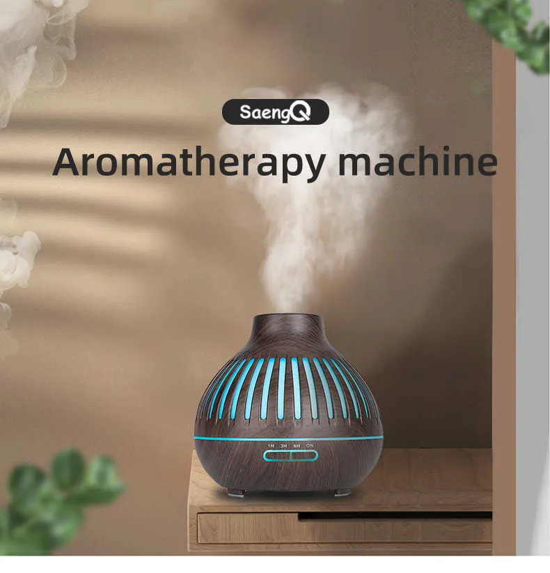 SaengQ umidificatore elettrico Aroma diffusore d'aria legno umidificatore  ad ultrasuoni olio essenziale aromaterapia Cool Mist Maker per la casa -  AliExpress