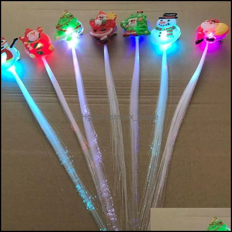 Creative Colorful Luminous Braids For Christmas Party Led Fiber Braids Party Flashing Props DHL Free Shipping