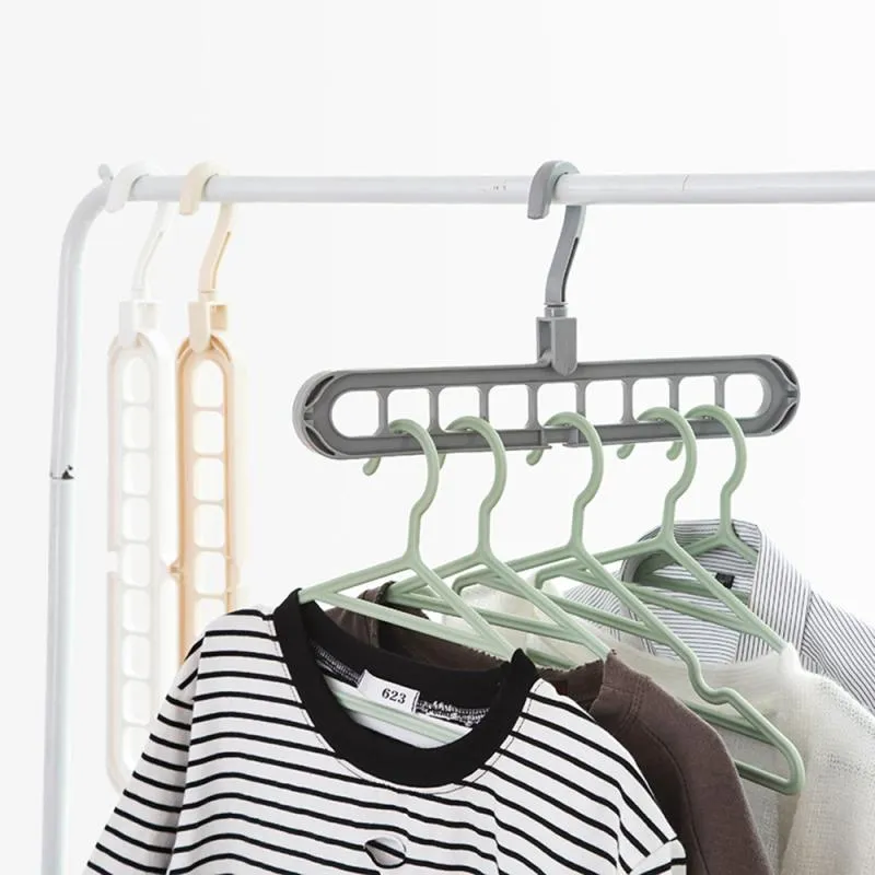 Hangers & Racks Multi Port Plastic Drying Rack Nine Hole Rotating Multi ...