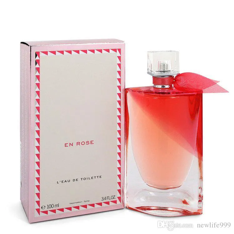 女性の香水の香水香水香水En Rose Edt 100ml 3.4fl.oz甘い春の長持ち香り速い配達