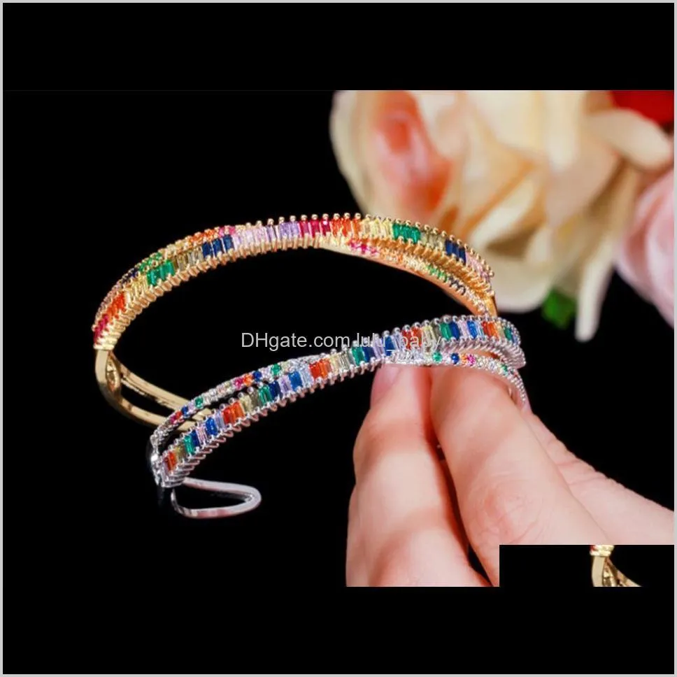 donia jewelry designer bracelet colorful exaggerated copper micro inlaid zircon adjustable bracelet personalized geometric design gift