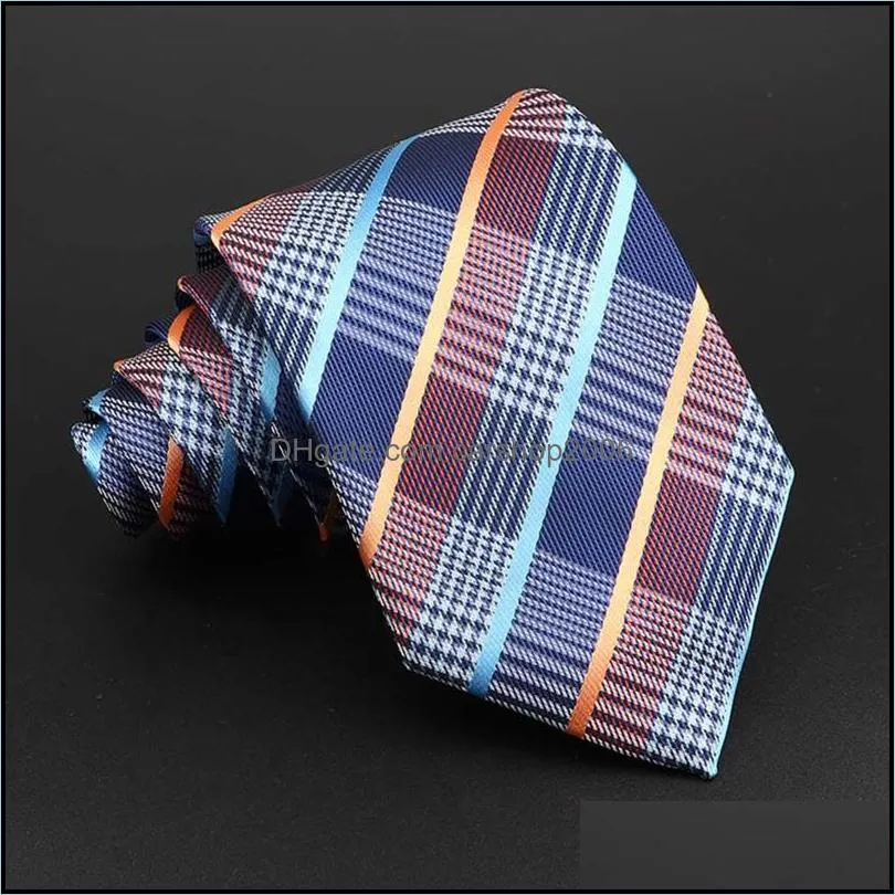 Neck Ties Fashion Polyester Necktie For Men Business Meeting Formal Striped Dot Floral 8cm Jacquard Tie Daily Wear Cravat Suit
