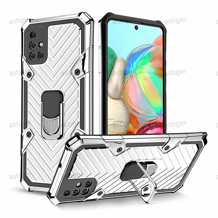 Hybrydowa Armor Pierścionek Uchwyt Na Telefon SHOVPROOK Anti-Fall Cellphone Cover Case Dla iPhone11 Samsung Note 20 Plus S20 Ultra A11 A01 A71 A51 Huawei P40 Lite Y9S