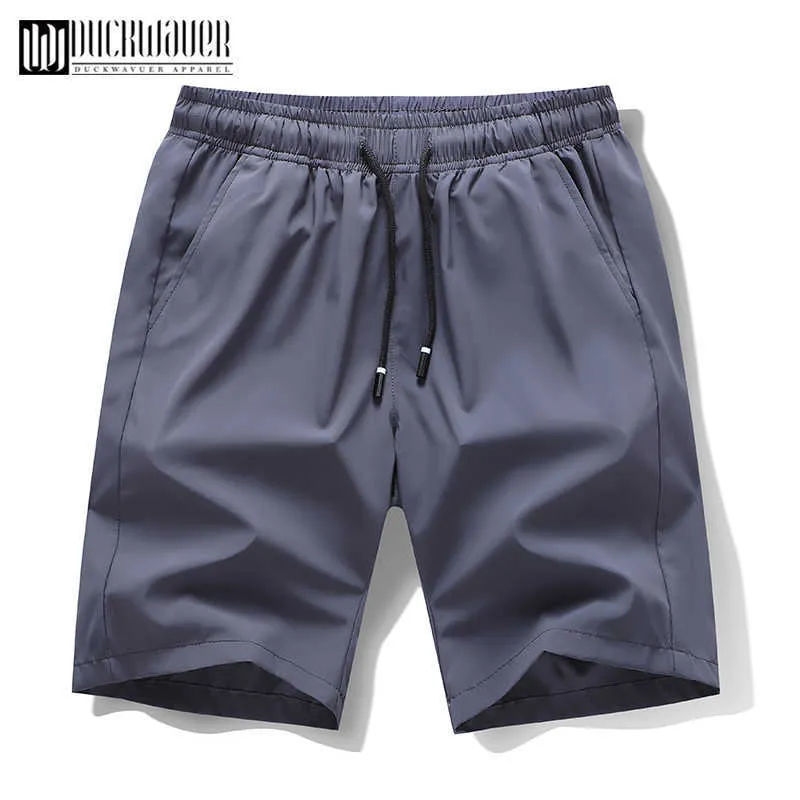 Duckwaver Solid Fashion Short Comodo traspirante All-Match Casual Pantaloncini tascabili da uomo da lavoro Beach Short Big Size 5XL 210622