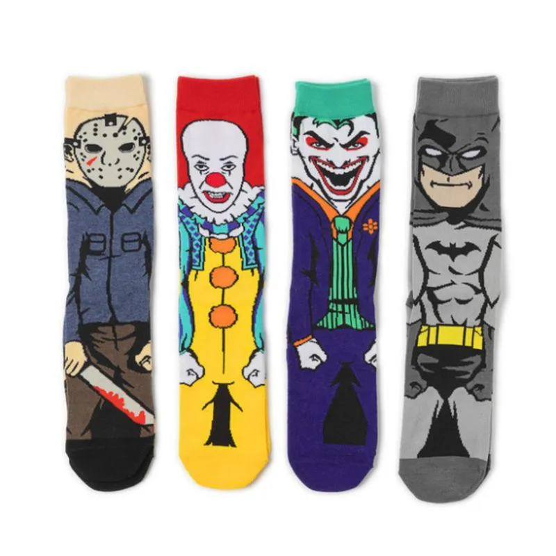 Men's Socks Anime Straight Cartoon Character Personality Trendy Brand Skateboard Cotton Movie