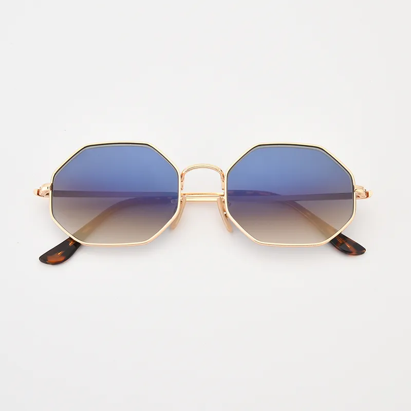 Sunglasses Gradient Polarized Women Hexagon Alloy Frame  display picture 2