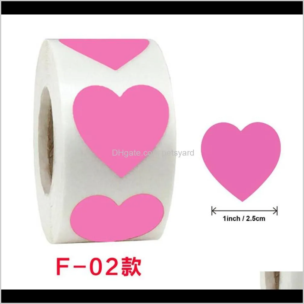 valentine`s heart red stickers seal labels 500 stickers/roll labels stickers scrapbooking 245 n2