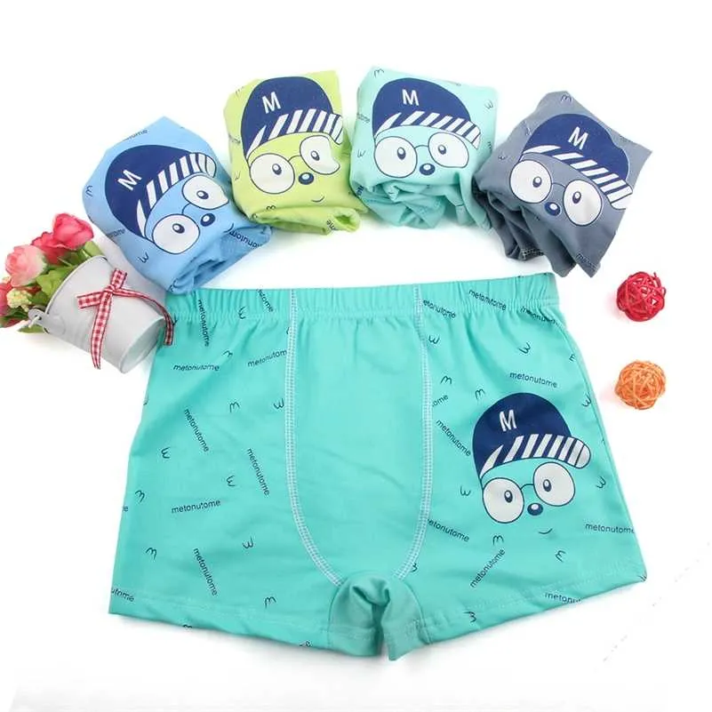 5 sztuk / partia Solid Color Boy Panties Bawełniane Dzieci Oddychające Bielizna Majtki Boxer Dla chłopców Kids Spodenki Spodnie 211122