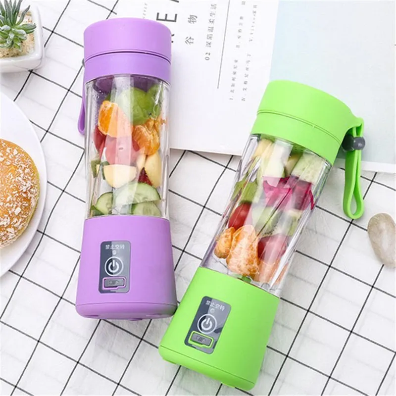 Portable USB Electric Fruit Juicer Tool Handheld Vegetabiliska Juice Maker Blender Uppladdningsbar Juice Making Cup med Laddningskabel BH1741 TQQ