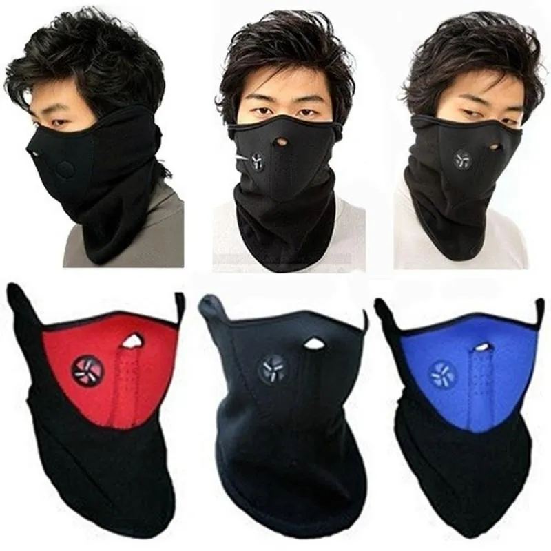 Winddichte Fahrrad-Fahrrad-Maske Ski Snowboard Outdoor-Masken Staub Neopren Hals Warm Half Face Winter Sport Caps