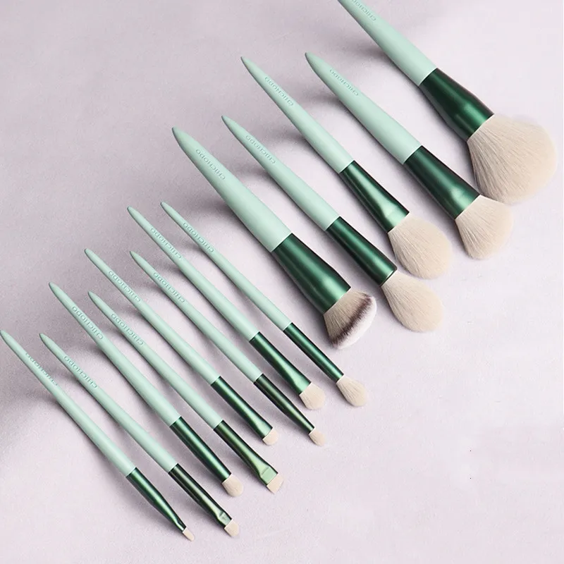 Mydestiny Makeup Brushes Set-The Matcha Green 13 SZTUK Cosmestic Pędzle-FoundationPowDerbush Fiber Beauty Długopisy