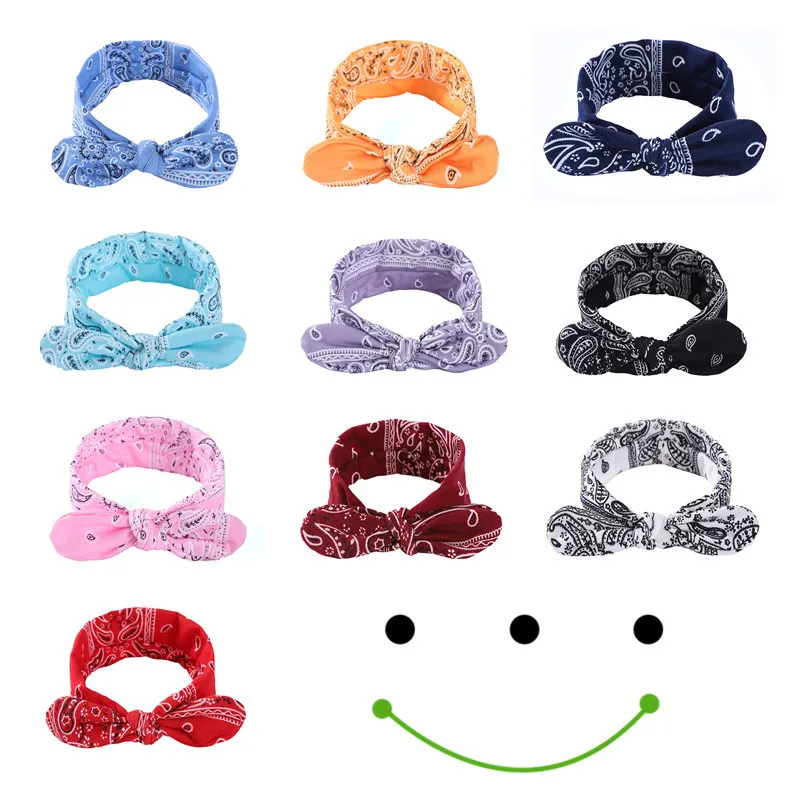 Elastic Fashion Women Girls Summer Bohemian Hair Bands Print Headbands Vintage Cross Turban Bandage Bandanas Headband Accessories