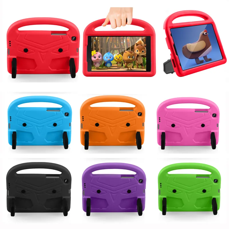 Lightweight EVA Foam Kids Capas amigáveis ​​com punho kickstand Sacos à prova de choque para samsung tab T110 T230 T290 T377 T380 T387 P200 T290 A7 Lite T220 T307 T510 T500 P610