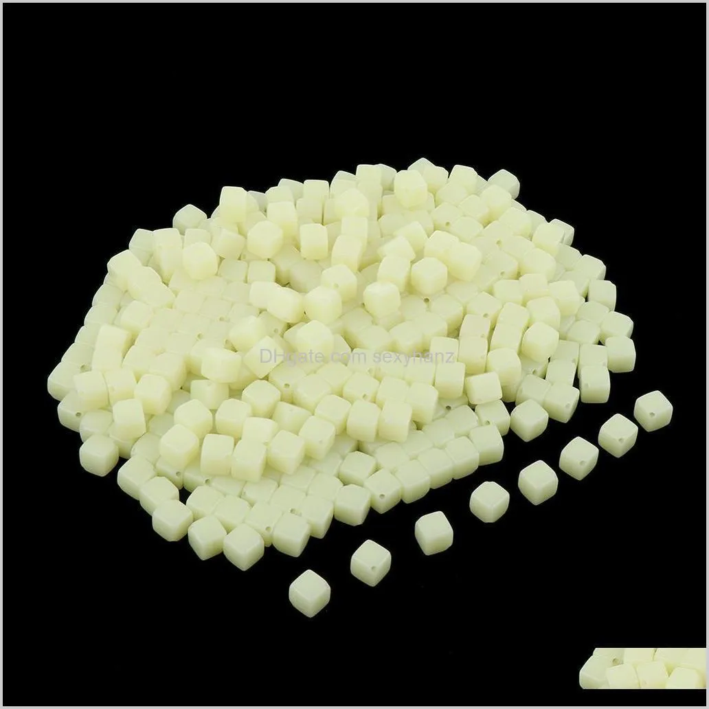 1 pack 10mm plastic cubic loose beads for sewing crafts accessories