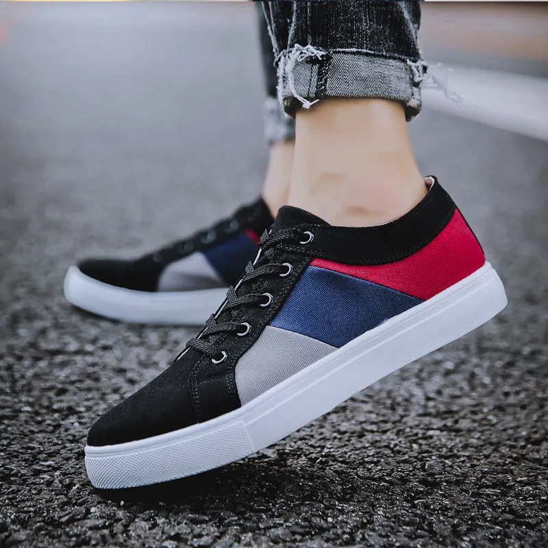 2024 scarpe da ginnastica di tela moda uomo nero bianco blu grigio rosso kaki uomo casual da jogging a piedi articolo tre