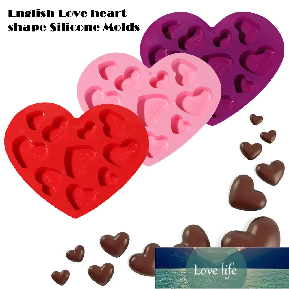 Food Grade Silicone Love Heart Shaped Mould for DIY Candy Chocolate Soap Moulds Fondant Cake Decorating Baking Tools Factory price expert design Quality Latest