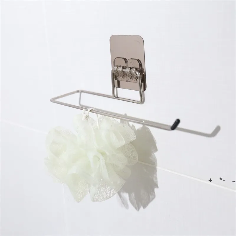 Metalen zelfklevende papieren handdoekhouders badkamer handdoeken houder keukenkast roll papieren rack RRB13639