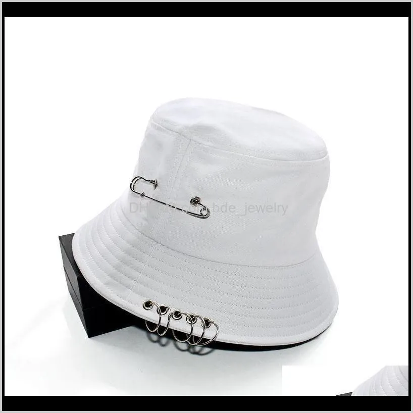 fashion black white bucket cap pins decoration unisex outdoor sun visor pins decoration panama hat spring summer caps