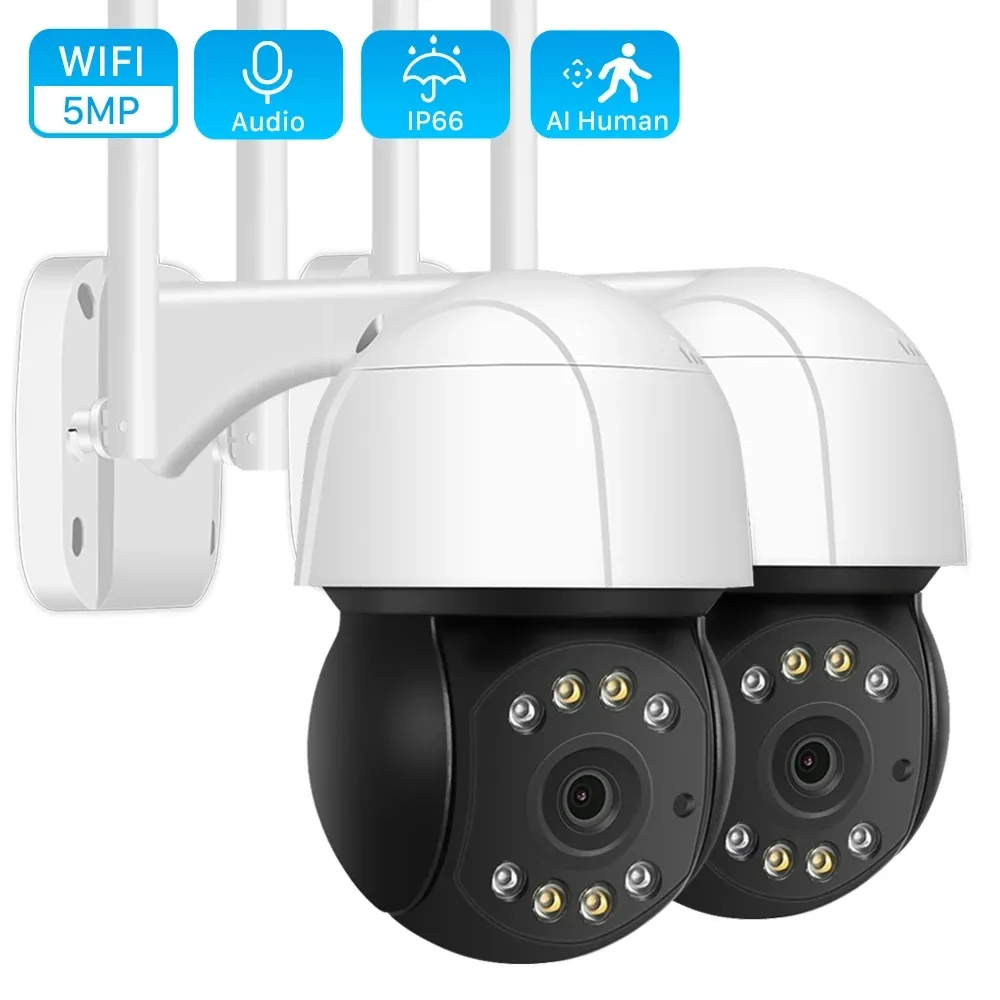 5MP PTZ WIFI IP Kamera Açık AI İnsan Oto Izleme Kablosuz Kamera Ses 2MP Akıllı Güvenlik CCTV IP Kamera Bulut Depolama
