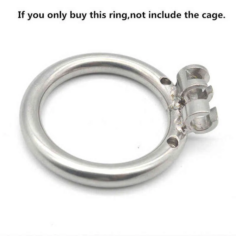 Super-Small-Stainless-Steel-Male-Chastity-Device-Belt-Cock-Cage-Ring-Virginity-Lock-Penis-Lock-With