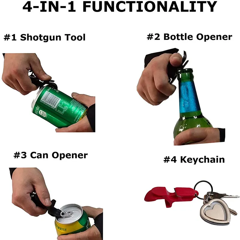 Multifunctional Plastic Bottle Opener Keychains Portable Keychain Pendant Can Opener Outdoor Camping Tool