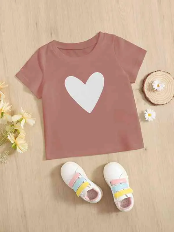 Baby-Herz-Print-T-Shirt SIE