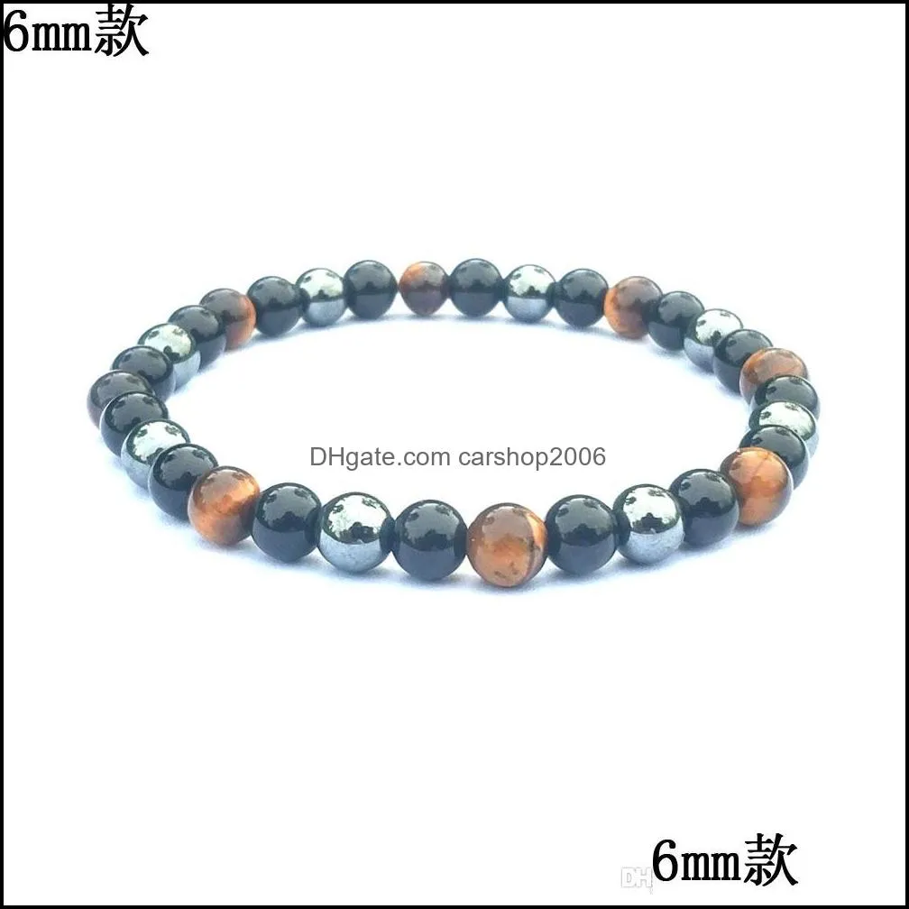 Mixed Color Bracelet Black Bile Stone Tiger Eye Stone Obsidian Men And Women Casual Fashion Accessories