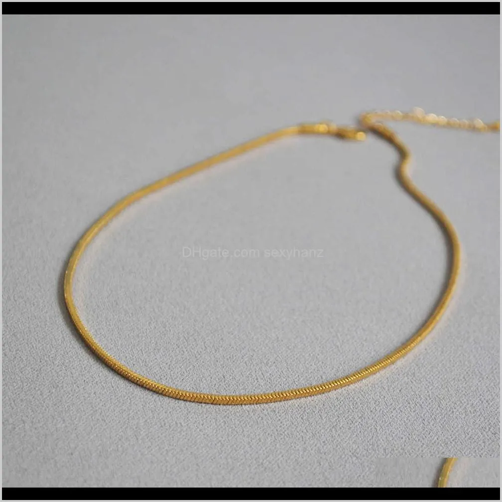 pendants blogger savi same square snake bone chain, the beauty of soft curve, simple and versatile, personalized short necklace,